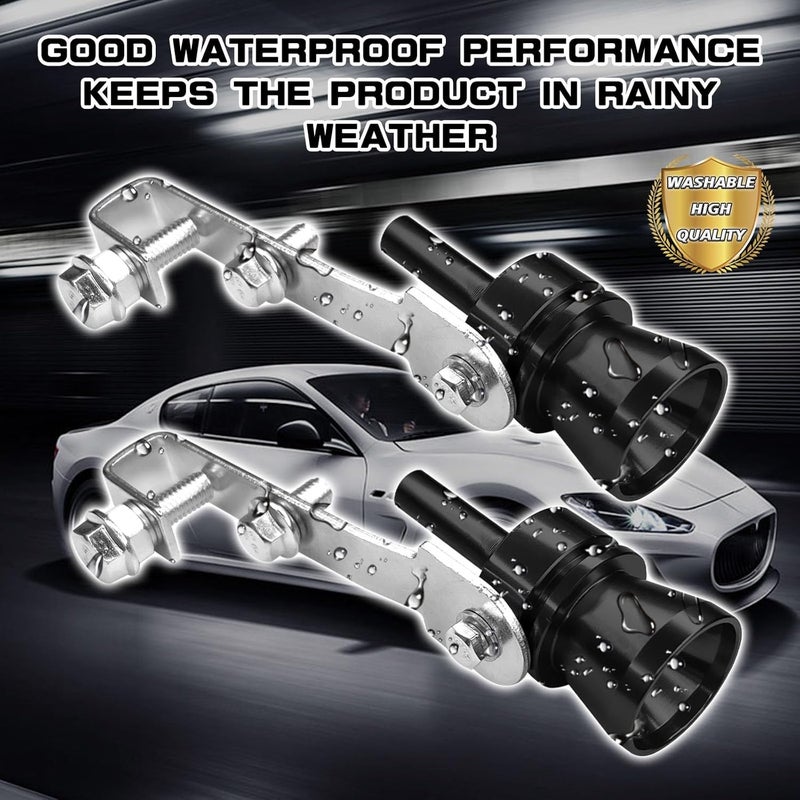 Hirificing 2PCS Exhaust Turbo Whistle, Loud Turbo Sound Booster Exhaust Muffler Pipe Aluminum Alloy Whistle,Car Roar Maker Turbo Sound Enhancer Whistle Simulator(XL-Black) - Image 4